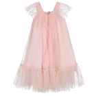 Girls Pink Tulle Dress, 3, hi-res