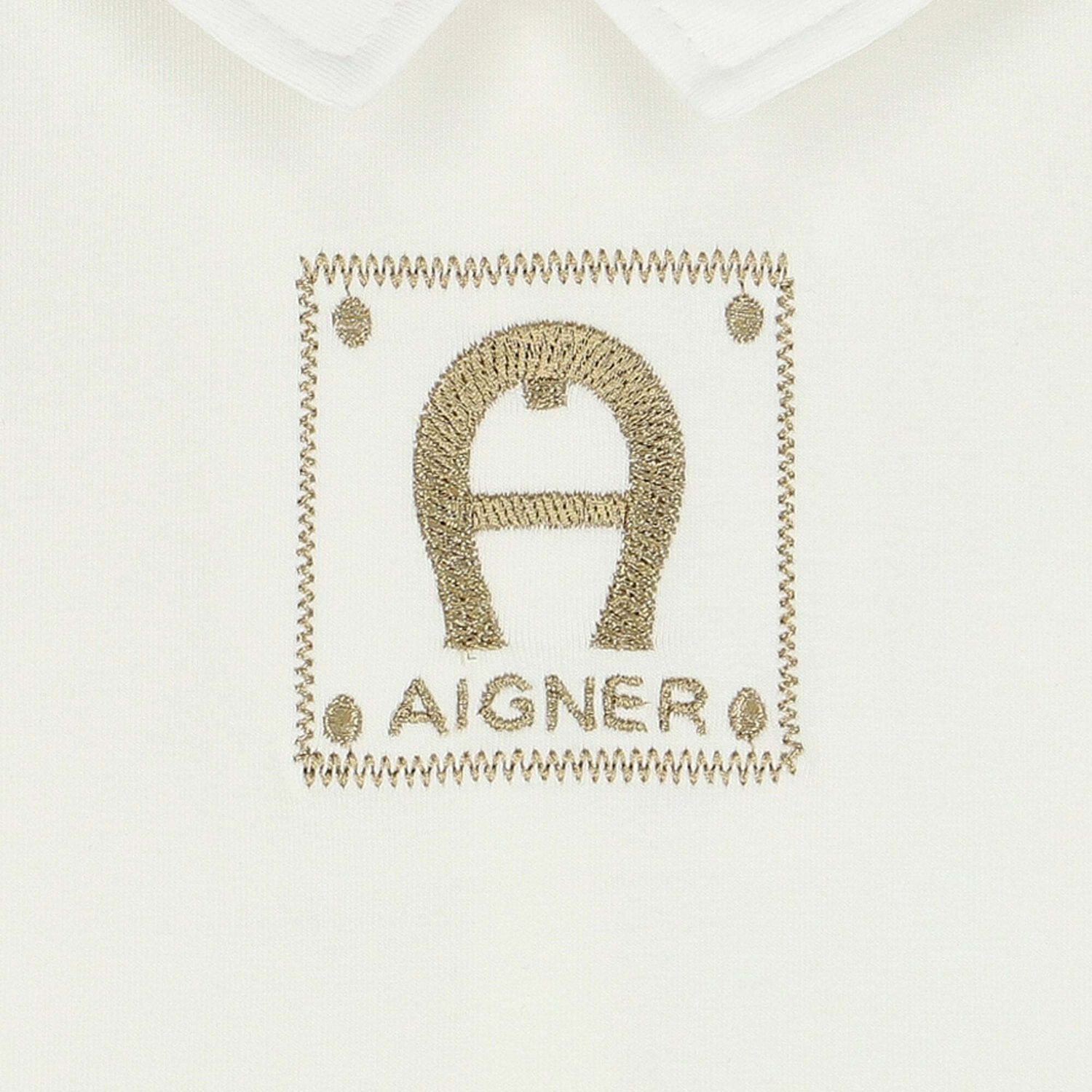 Ivory & Gold Logo Babygrow, 3, hi-res image number null