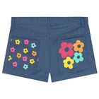 Girls Pink & Denim Logo Shorts Set, 1, hi-res