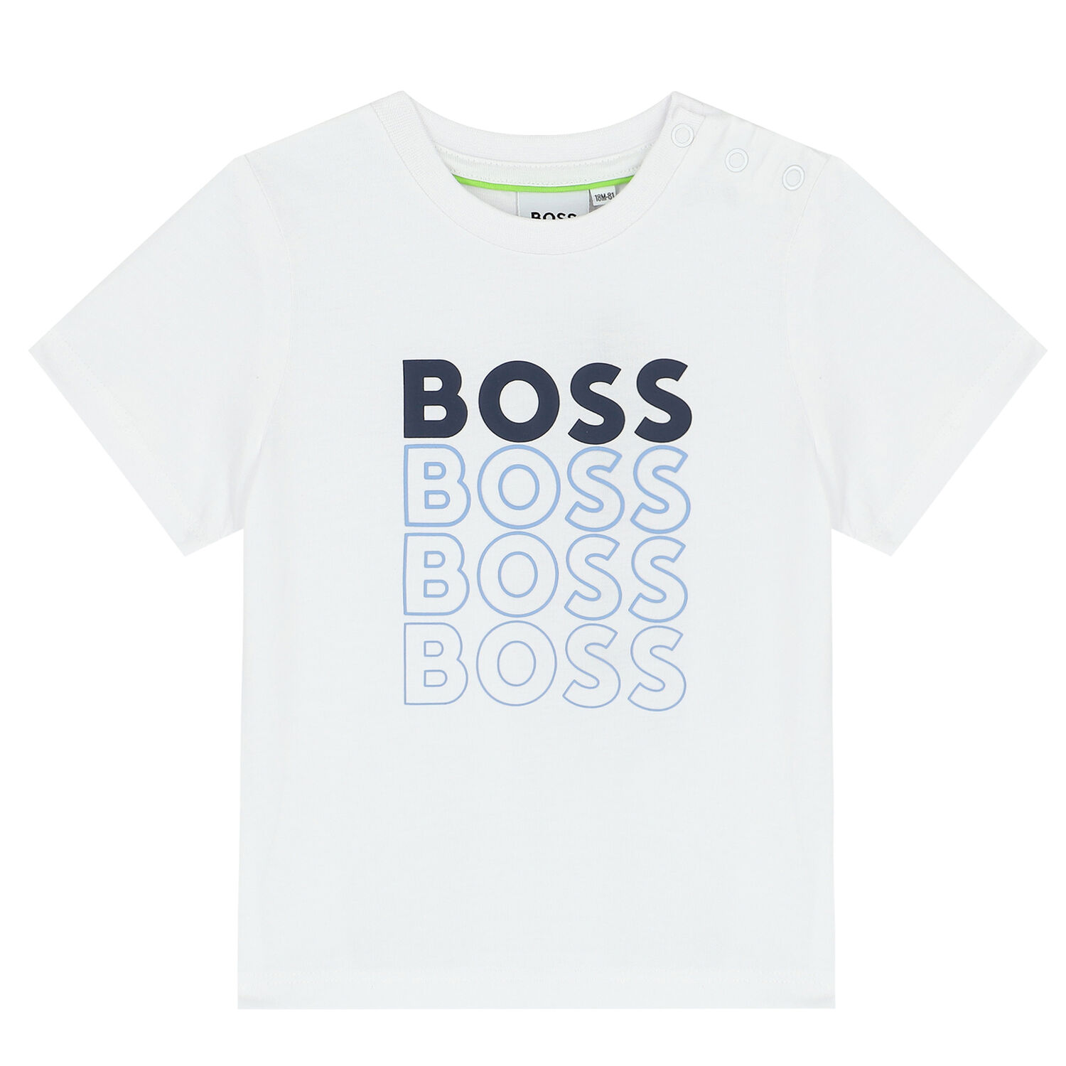 Younger Boys White Logo T-Shirt, 2, hi-res