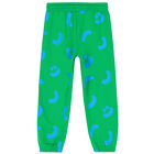 Boys Green Smiley Joggers, 1, hi-res