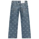 Girls Blue Logo Denim Jeans, 1, hi-res