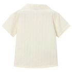 Boys Ivory Embroidered Shirt, 1, hi-res