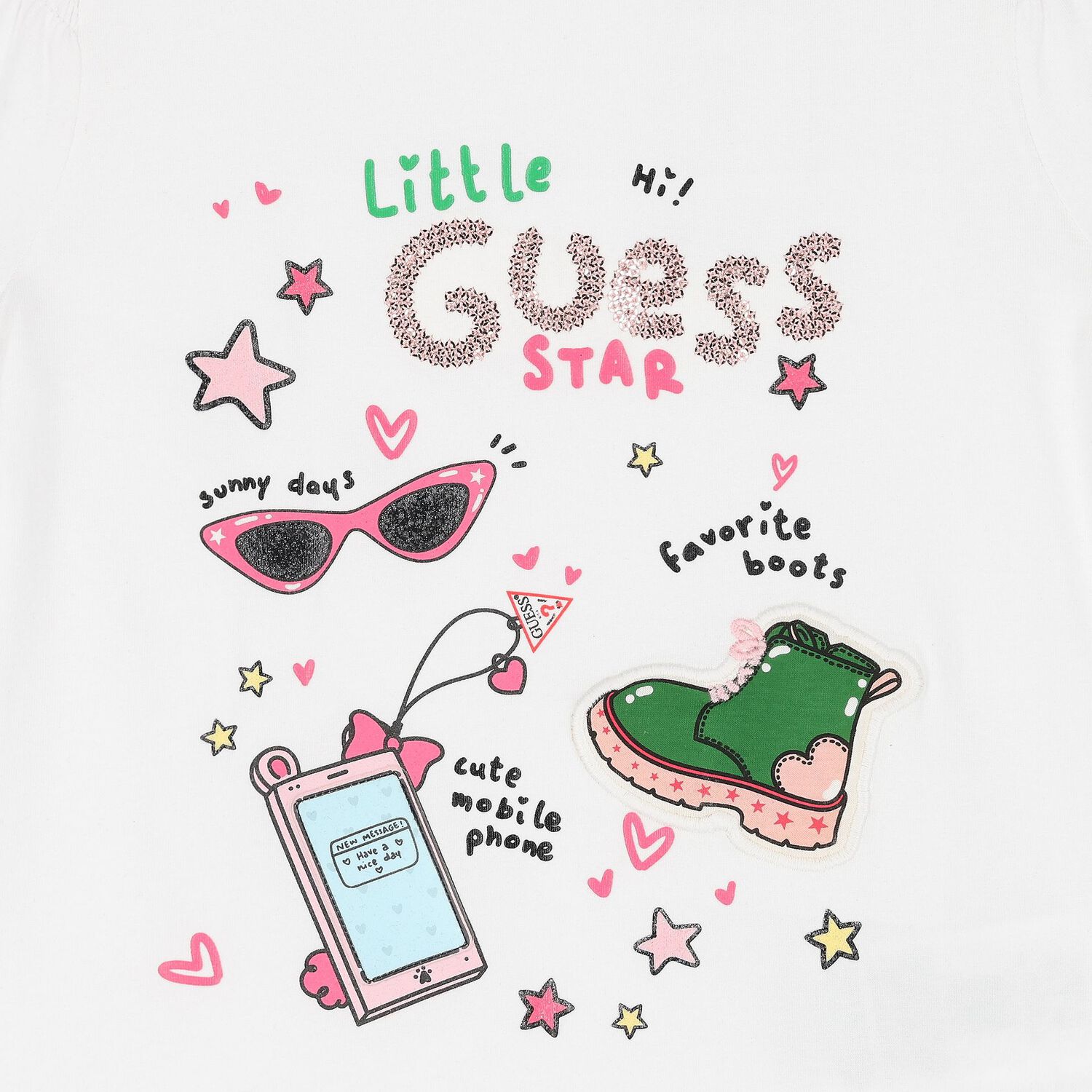 Girls White Logo T-Shirt, 1, hi-res image number null