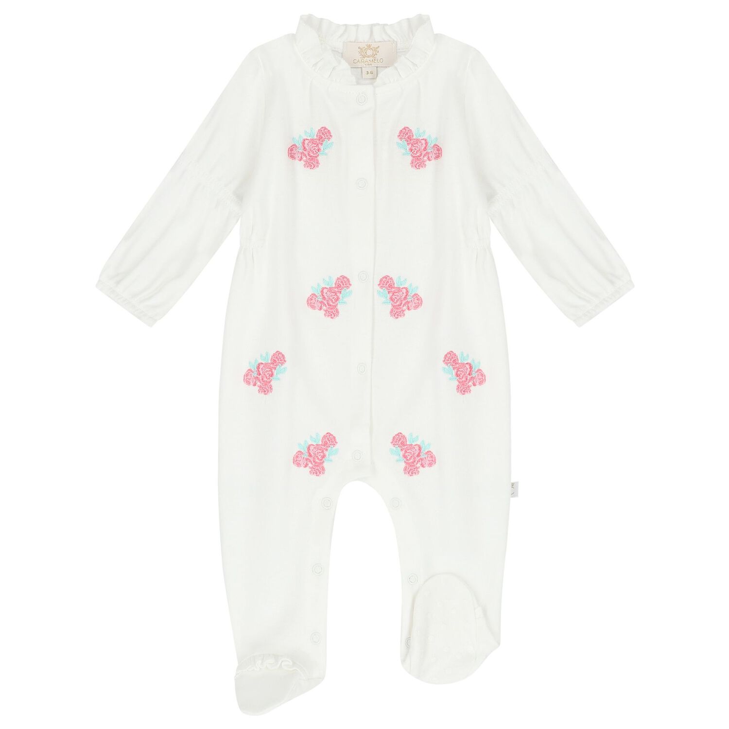 Baby Girls Ivory Roses Babygrow Set, 2, hi-res image number null