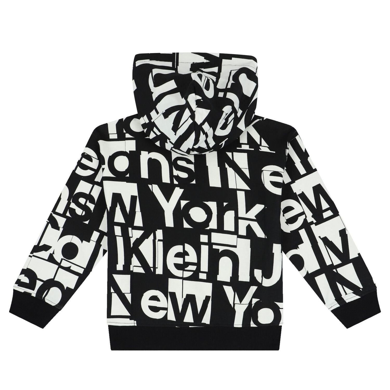 Boys Black & White Logo Hooded Top, 1, hi-res image number null