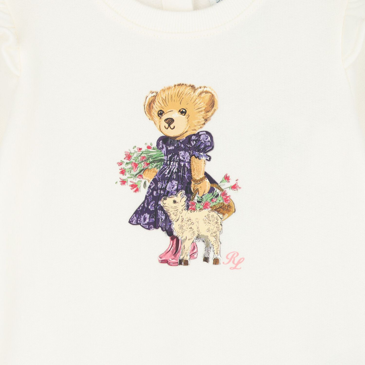 Baby Girls Ivory Polo Bear Tracksuit, 1, hi-res