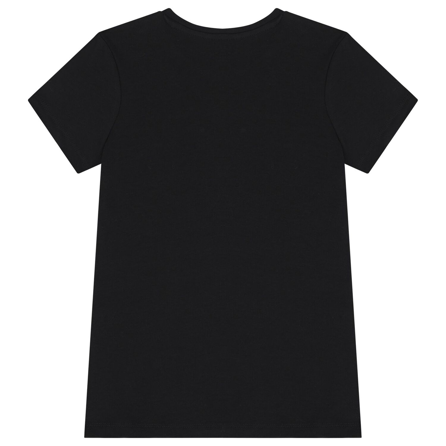 Girls Black Diamante Logo T-Shirt, 9, hi-res