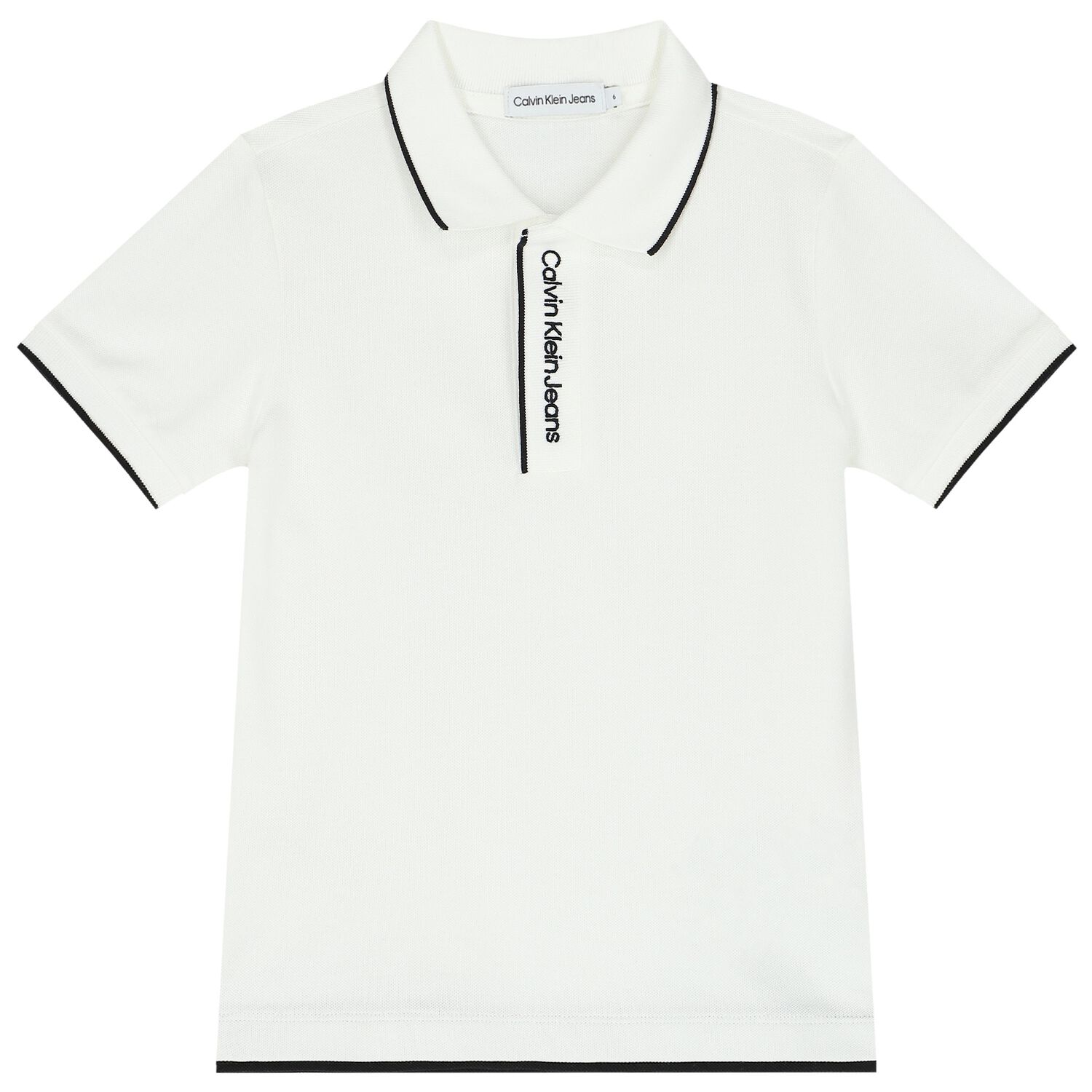 Boys White Logo Polo Shirt, 2, hi-res