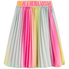 Girls Rainbow Pleated Skirt, 1, hi-res