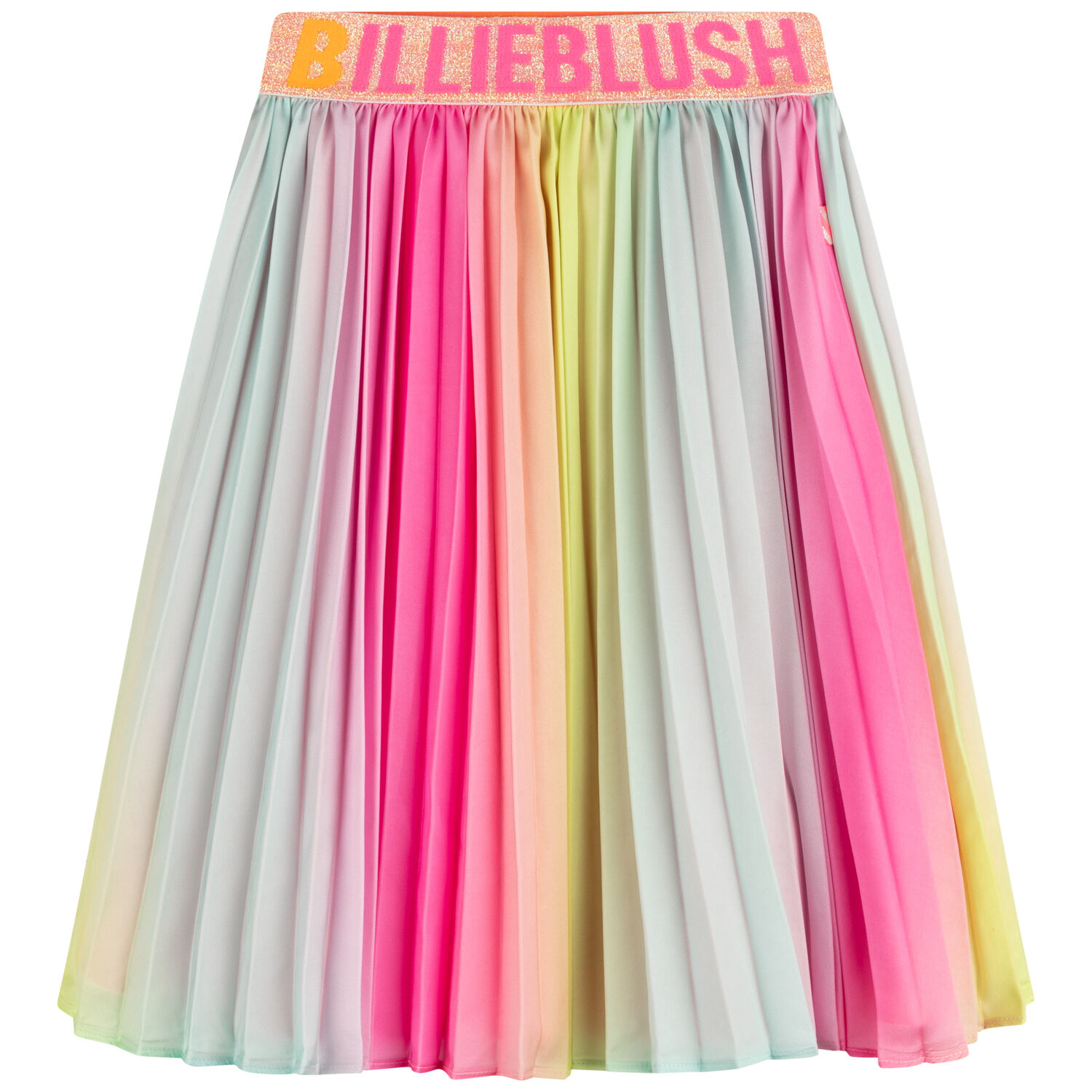 Girls Rainbow Pleated Skirt, 1, hi-res