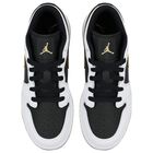 Black, White & Gold Air Jordan 1 Low Trainers, 3, hi-res