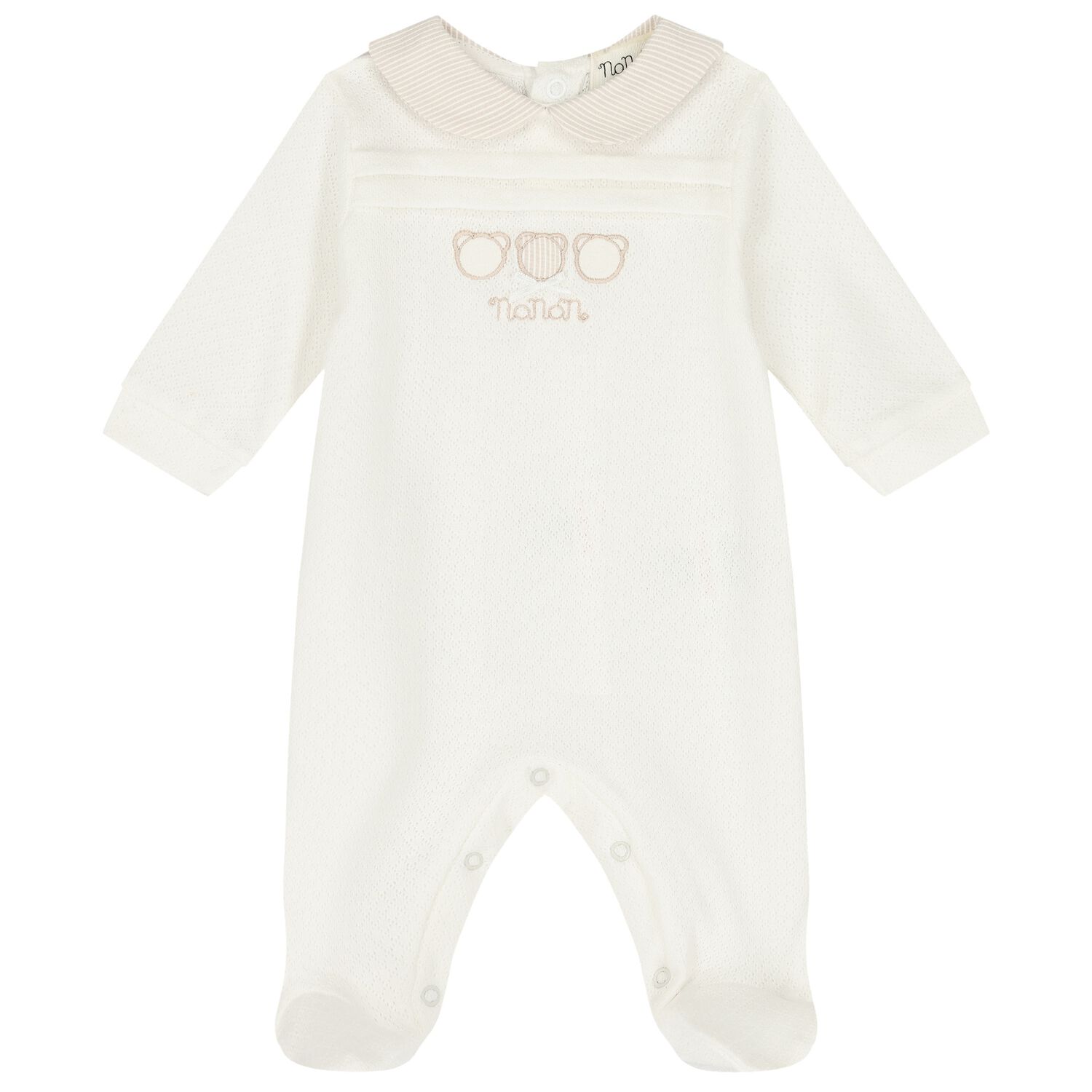 Ivory & Beige Babygrow, 2, hi-res