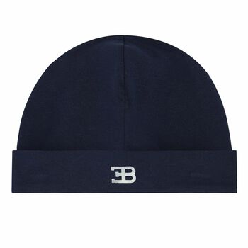 Baby Boys Navy Blue Logo Hat