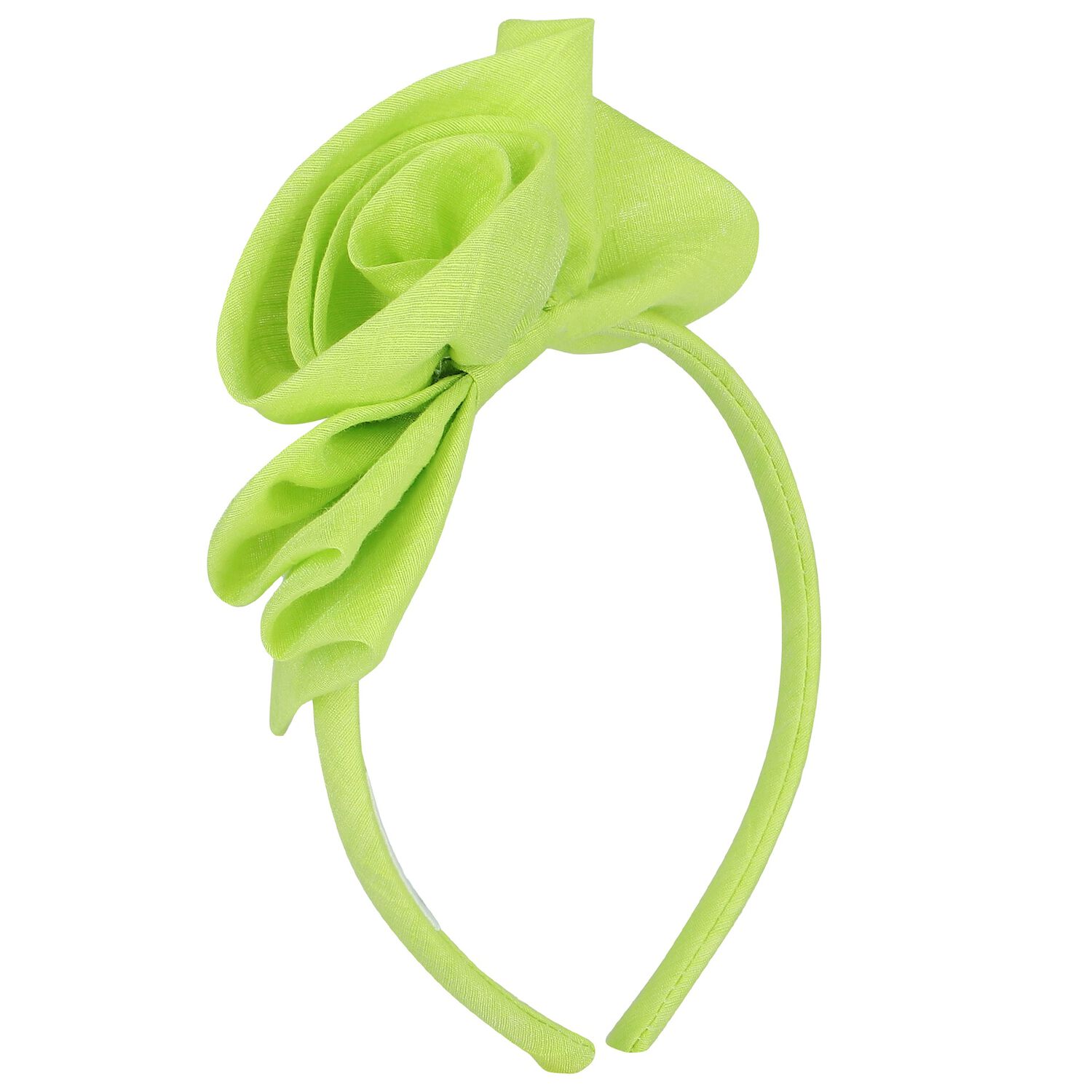 Girls Green Flower Headband, 1, hi-res
