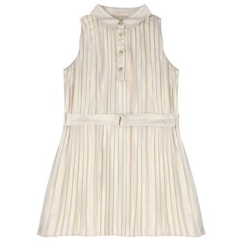 Girls Gold Pleated Dress