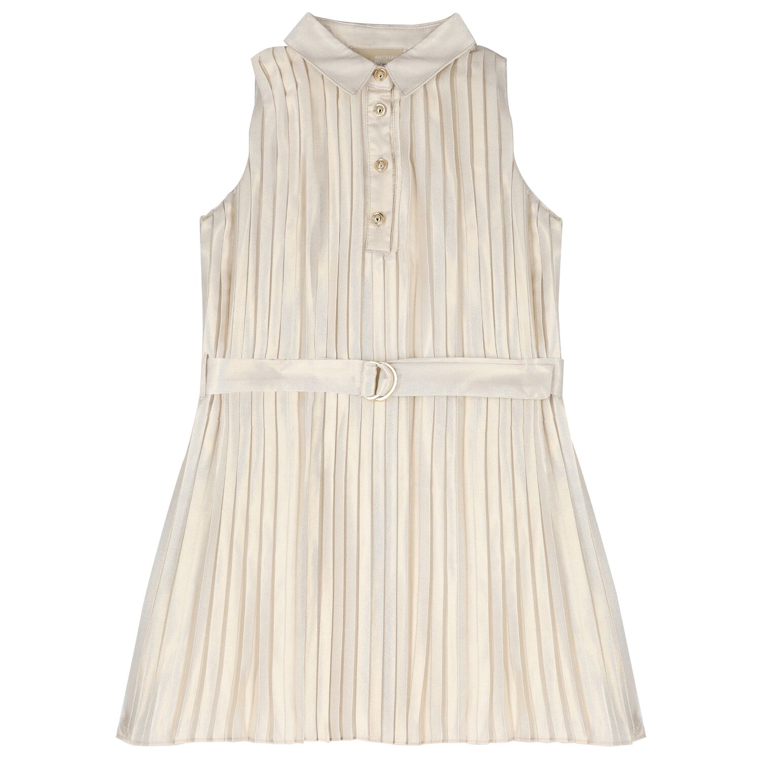 Girls Gold Pleated Dress, 1, hi-res image number null