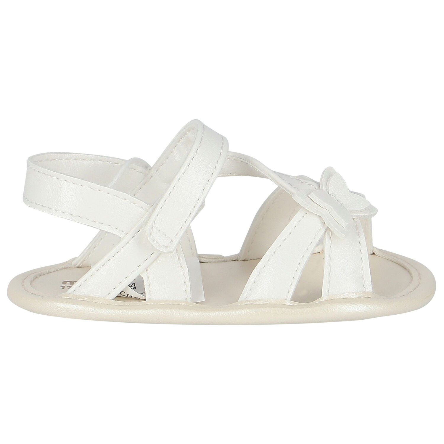 Baby Girls White Pre-Walker Sandals, 1, hi-res image number null