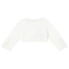 Baby Girls Ivory Knitted Cardigan, 2, hi-res