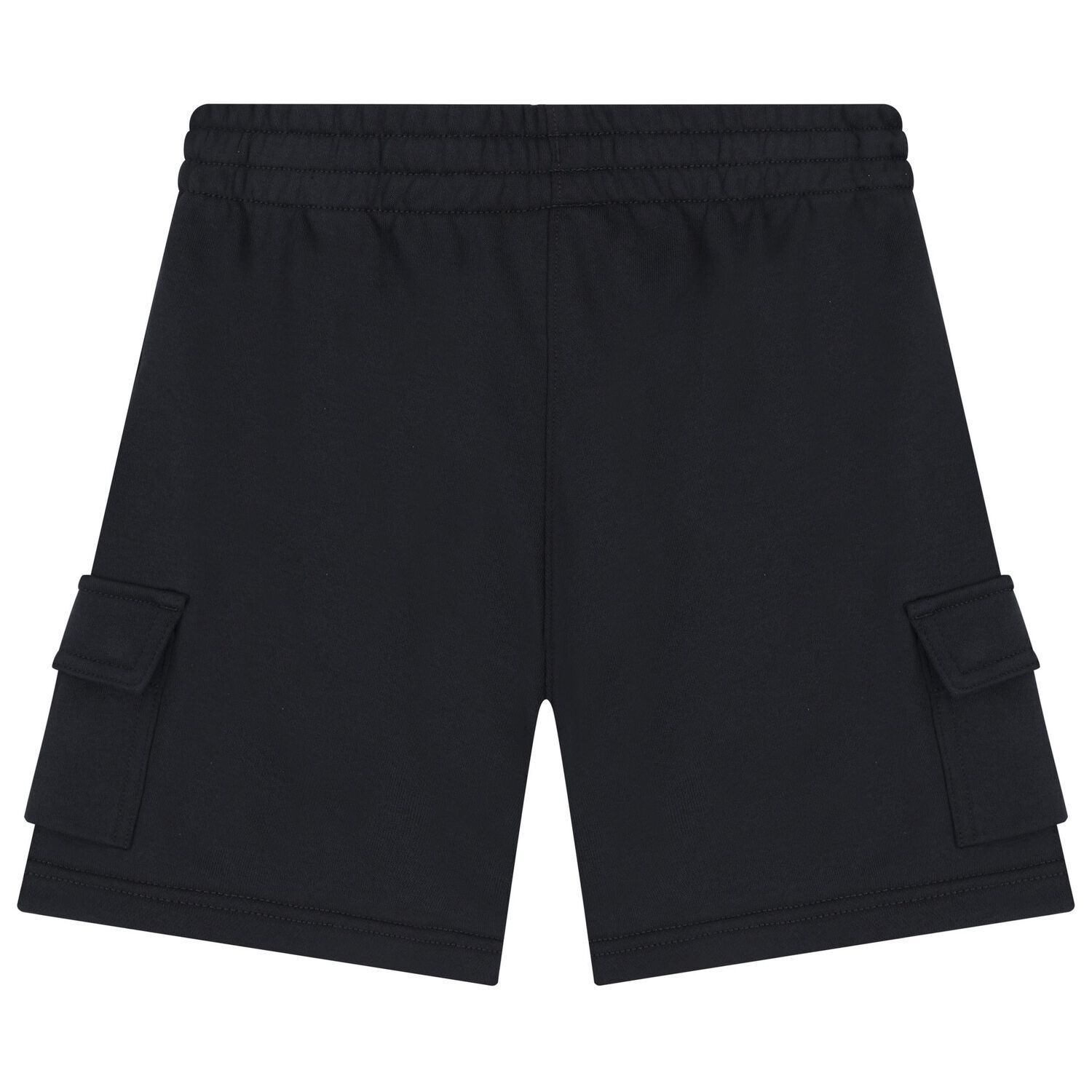 Boys Black Logo Shorts, 1, hi-res