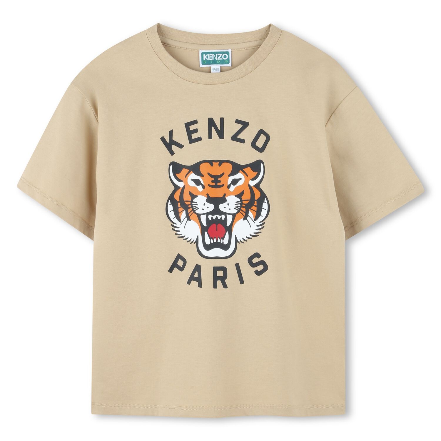 Beige Tiger Logo T-Shirt, 3, hi-res