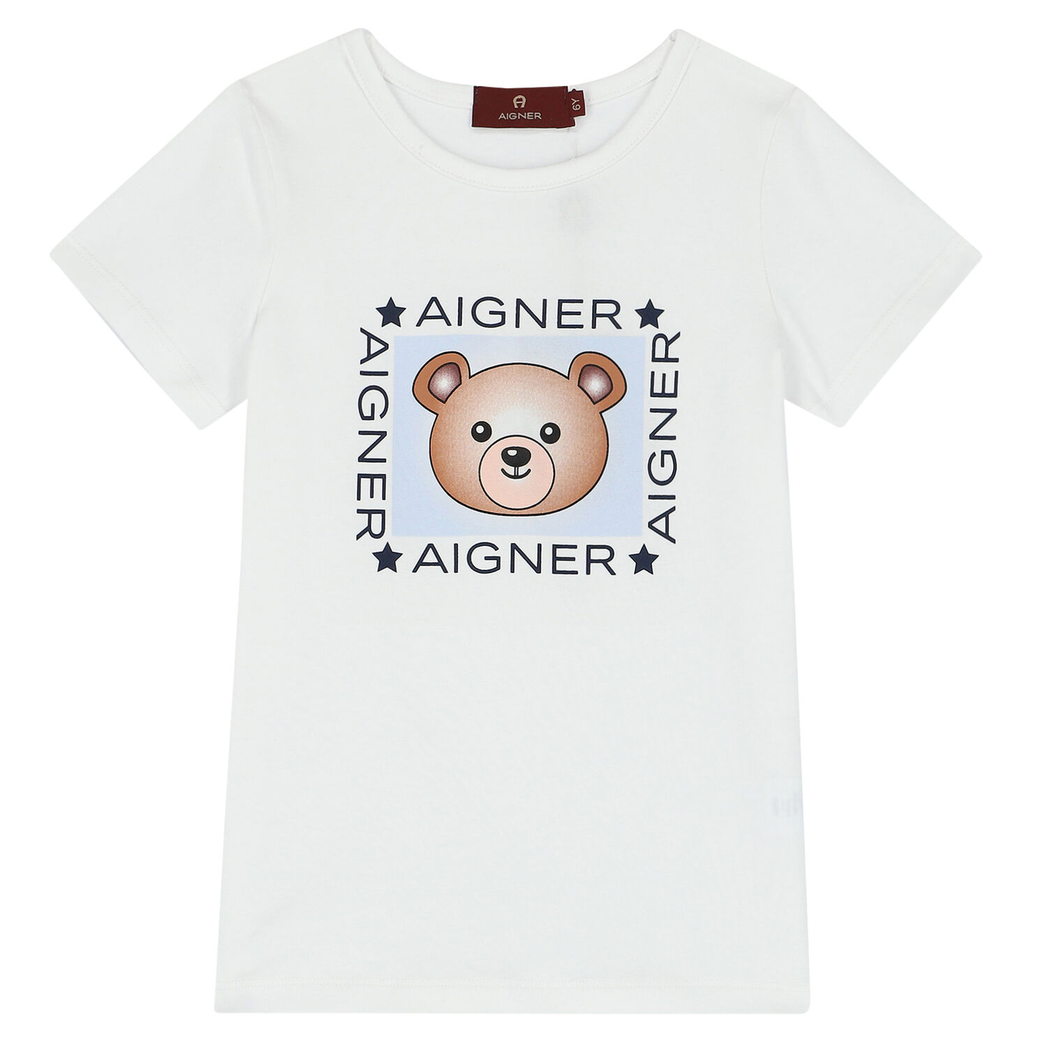 Boys White & Blue Teddy Logo Pyjamas, 1, hi-res