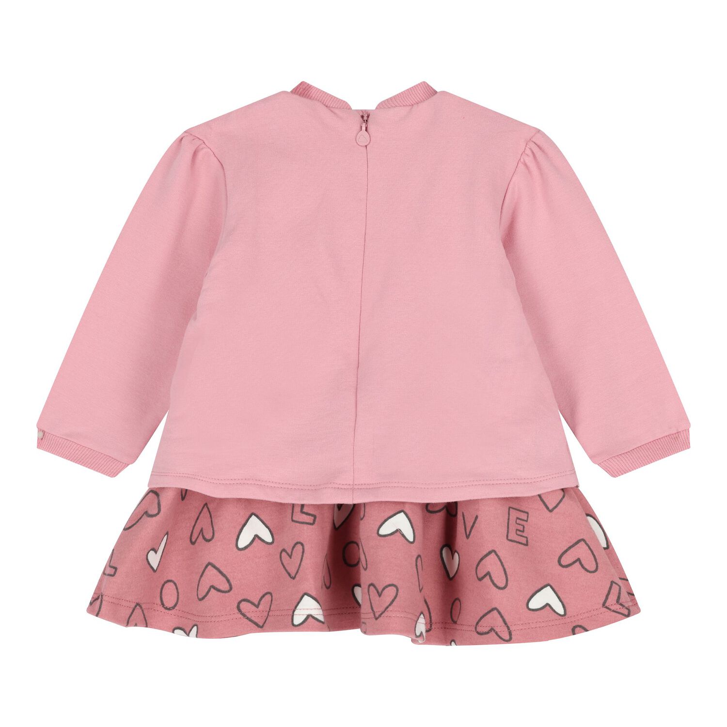 Baby Girls Pink Doodle Dress, 1, hi-res