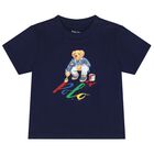 Baby Boys Navy Blue Polo Bear T-Shirt, 1, hi-res