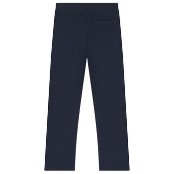 Boys Navy Blue Logo Joggers