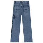 Boys Blue Denim Logo Jeans, 1, hi-res