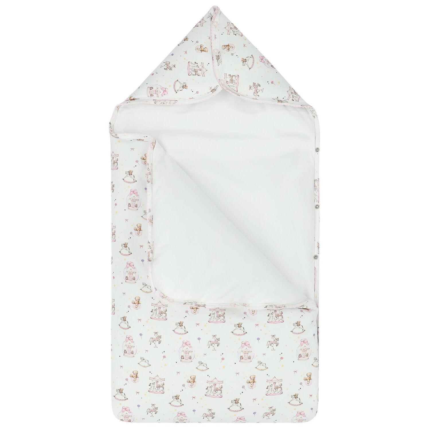 Baby Girls White & Pink Carousel Nest, 1, hi-res image number null