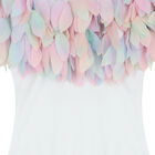 Girls White Rainbow Petal Swimsuit, 1, hi-res