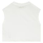 Girls Ivory & Gold Logo Top, 2, hi-res