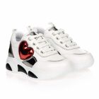 Girls White Chunky Trainers, 1, hi-res