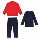 Younger Boys Navy & Red Tracksuit Set, 1, hi-res