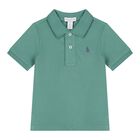 Baby Boys Green & Blue Logo Shorts Set, 1, hi-res