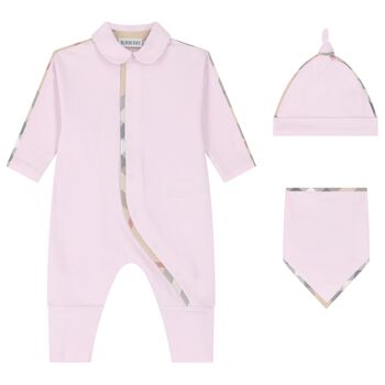 Baby Girls Pink Romper Gift Set