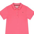 Girls Pink Logo Polo Dress, 2, hi-res