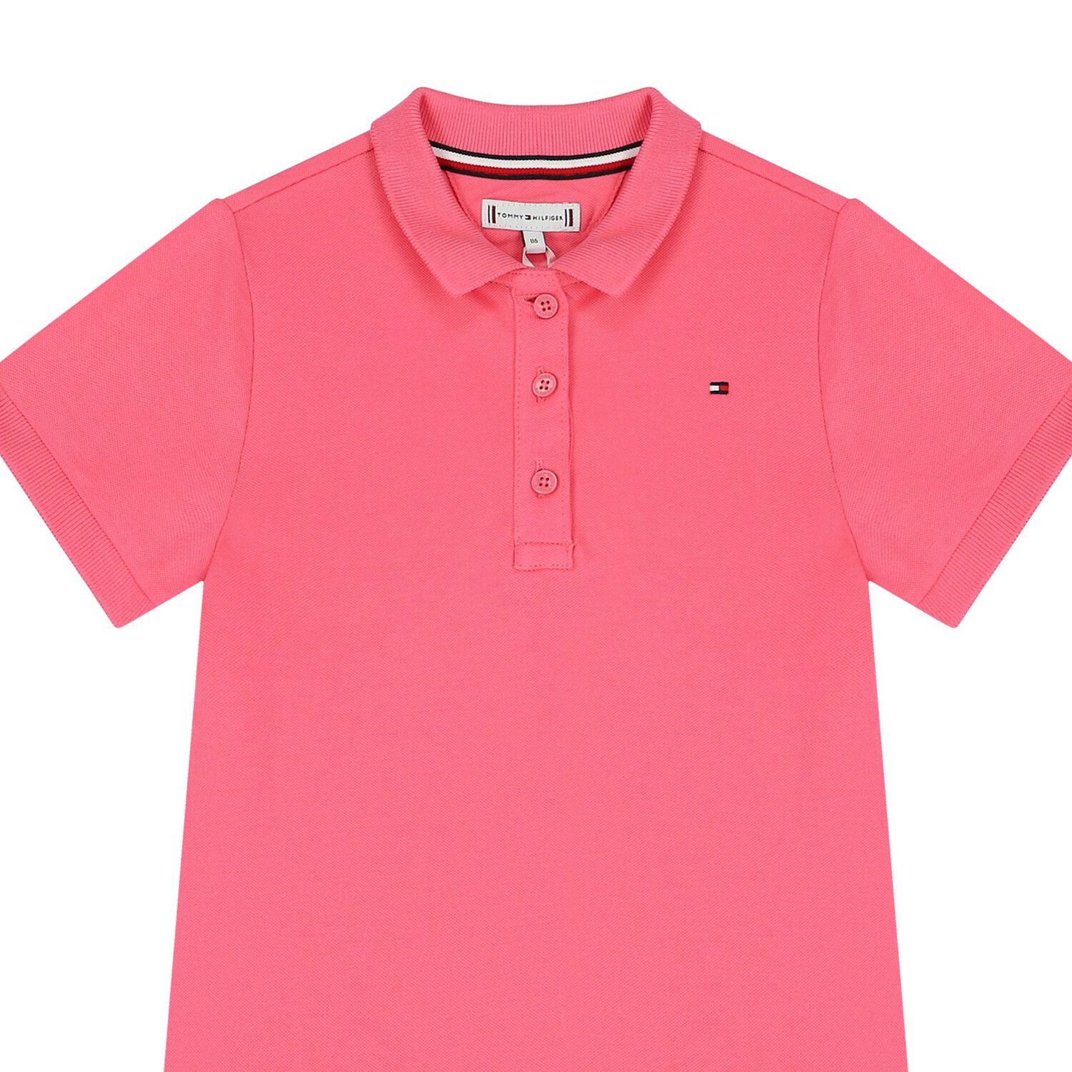 Girls Pink Logo Polo Dress, 2, hi-res image number null