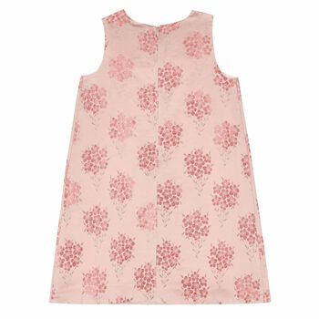 Girls Pink & Gold Satin Dress