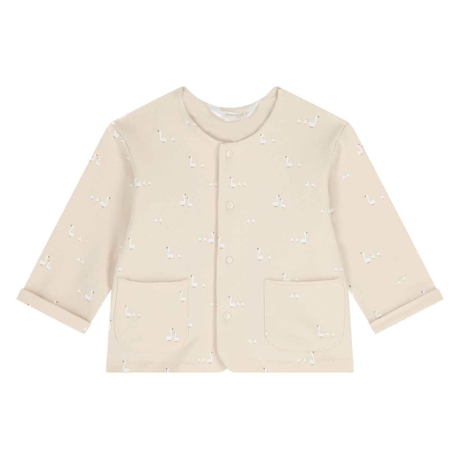 Ivory & Beige Baby Tracksuit Set ( 3 Piece ), 2, hi-res