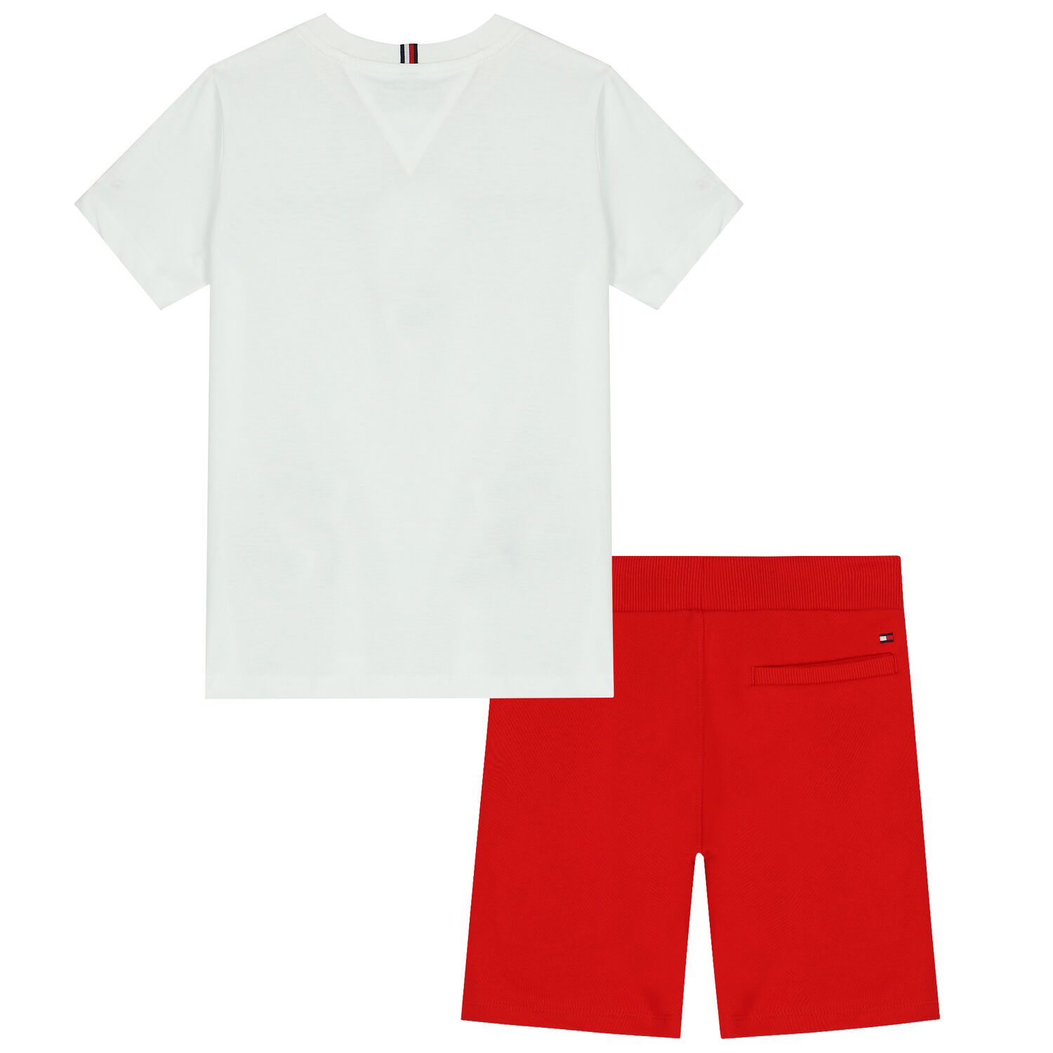Boys White & Red Logo Shorts Set, 2, hi-res