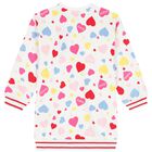 Girls White & Pink Heart Leggings Set, 1, hi-res