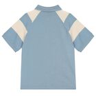 Boys Blue Logo Polo Shirt, 2, hi-res