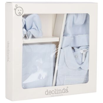 Baby Boys Blue Babygrow Gift Set