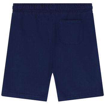 Boys Navy Blue Logo Shorts