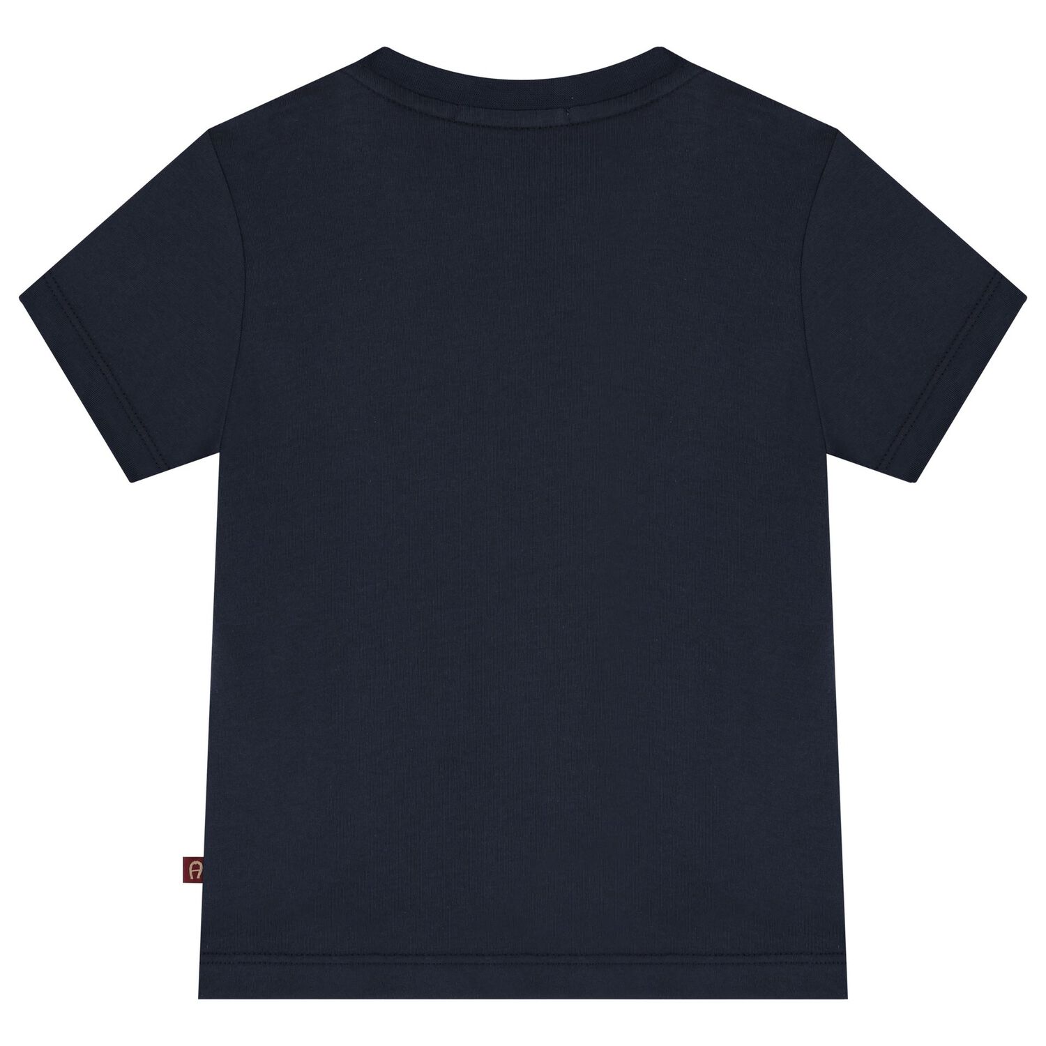 Younger Boys Navy Blue & Gold Logo T-Shirt, 2, hi-res