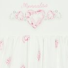 Baby Girls Ivory Heart Babygrow, 1, hi-res