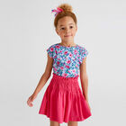 Girls White & Pink Skirt Set, 1, hi-res