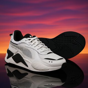 White & Black RS-X Jr Trainers